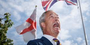 Reform UK leader Nigel Farage speaks after the local elections.