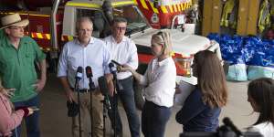 Prime Minister Scott Morrison toured bushfire affected regions of the Blue Mountains on December 23.