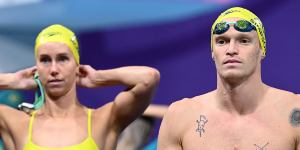 Cody Simpson and partner Emma McKeon at last year’s Commonwealth Games in Birmingham.