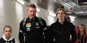 Family first:Nathan Buckley suggests he’ll stay in Victoria