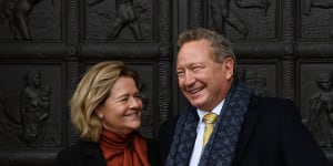 Andrew Forrest and his wife Nicola signed a pledge to give away most of their wealth in 2013.
