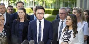 Nationals leader David Littleproud says he wouldn’t support including the claim that the Voice will “re-racialise” Australia in the official Yes/No referendum pamphlet.