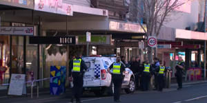 Four in hospital,man charged after strangers stabbed in Moonee Ponds