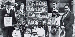The first Aboriginal Day of Mourning on January 26,1938.