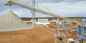 The Mt Holland lithium mine is 500 kilometres east of Perth.