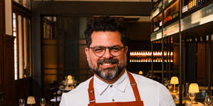 Chef Alejandro Saravia in his new Sydney restaurant,Morena.