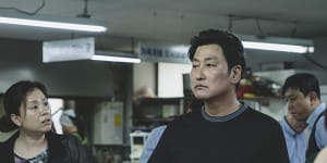 Kang-ho Song and Hyae Jin Chang in Bong Joon-ho's Parasite. 