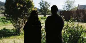 Two victims silhouetted for a corrective services harassment. Picture -Hannah Hodgkinson/ The Sydney Morning Herald