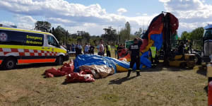 Fruit market owners apologise after children injured in jumping castle accident