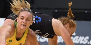 Diamonds captain Liz Watson in action against New Zealand at the Constellation Cup in March. 