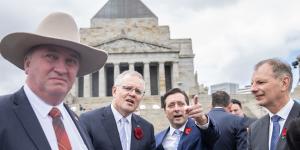 Deputy Prime Minister Barnaby Joyce,Prime Minister Scott Morrison and Victorian Opposition Leader Matthew Guy were among those to pay their respects.