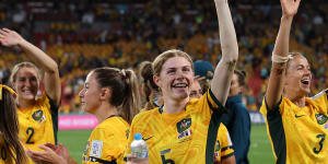 Cortnee Vine and her Matildas teammates bask in the aftermath of Saturday’s thrilling penalty shootout win over France.
