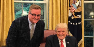 Dylan Howard with President Donald Trump in the Oval Office.