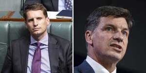 Opposition defence spokesman Andrew Hastie and shadow treasurer Angus Taylor.