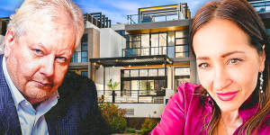 WiseTech founder Richard White,WiseTech employee Christine Kontos,and the $6.9 million Melbourne mansion.