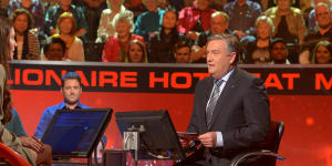 Eddie McGuire on Millionaire Hot Seat in 2017;the show is about to notch up its 2500th episode.