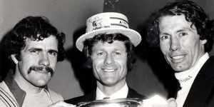 All-time greats:Hawthorns vice-captain Leigh Matthews (left),coach David Parkin (centre) and captain Don Scott (right) after winning the 1978 VFL premiership 