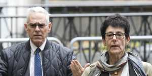 Barbara Fried and Joseph Bankman,parents of FTX founder Sam Bankman-Fried,arrive at Manhattan federal court in New York on October 30.