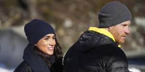 Prince Harry and Meghan Markle attending an Invictus Games training camp,in Whistler,British Columbia.