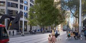 An artist’s impression of the proposed pedestrianisation of George Street north.