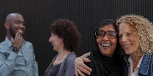 Neima and Feisal with members of the Hope for Eden volunteer group.