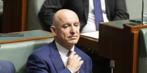 Shadow Assistant Treasurer Stuart Robert during question time in federal parliament on Wednesday. 