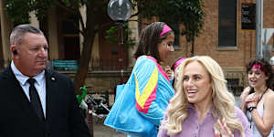 Rebel Wilson outside the Federal Court last week.