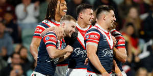 Walker’s five-star night helps Roosters to win;Eels shock Warriors