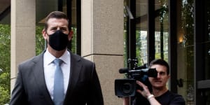 Ben Roberts-Smith outside the Federal Court this month.