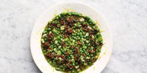 Jamie Oliver's peas,beans,chilli and mint.