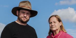 Wollondilly Shire Mayor Matt Gould and independent MP for Wollondilly Judy Hannan at Wilton.