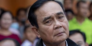 Facinga censure debate:Thai Prime Minister Prayuth Chan-ocha.