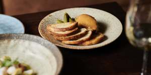 Duck liver pâté with heirloom apple.