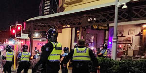 Crowds pelt police with rocks,bottles,bricks in Perth CBD Australia Day riots