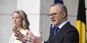 Housing Minister Clare O’Neil and Prime Minister Anthony Albanese.