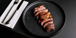 Chargrilled Wagyu bavette steak with Paris butter.