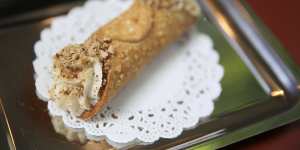 Rich ricotta cannoli.