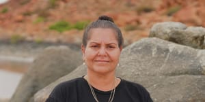 Raelene Cooper,a Mardudhunera woman,wants an end to industrial development near the Murujuga rock art in the Pilbara.