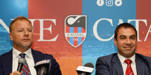 Vince Grella and Ross Pelligra,together with Socceroos legend Mark Bresciano,are spearheading a revival of Calcio Catania.