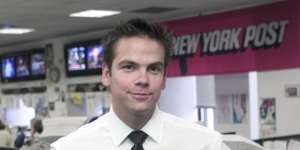 Lachlan Murdoch,pictured here in the New York Post newsroom back in 2002,was given the family crown.