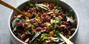 Festive beetroot and burghul tabbouleh.