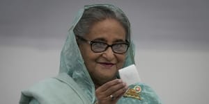 After arson,deaths and low turnout,Hasina wins fourth consecutive term