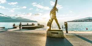 Switzerland Lake Geneva Montreux Freddie Mercury tour.