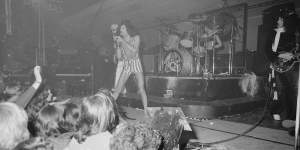 Freddy Mercury and Queen perform at Festival Hall in Melbourne.