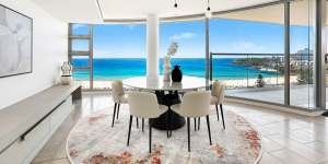 The Bondi sub-penthouse was passed in at auction on Wednesday night,but sold the following day.