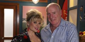 Marilyn Chambers (Emily Symons) and Alf Stewart (Ray Meagher) in a publicity shot for Home and Away.