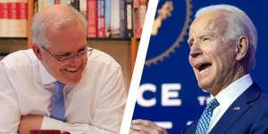Scott Morrison discussed climate change and emissions reduction with US President-elect Joe Biden in their call shortly after the election.