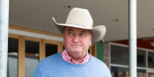 Barnaby Joyce in Albury in May. 