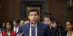 OpenAI CEO Sam Altman speaks before a Senate Judiciary Subcommittee on Privacy,Technology and the Law hearing on artificial intelligence,Tuesday,May 16,2023,on Capitol Hill in Washington. (AP Photo/Patrick Semansky)