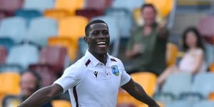 There was no sign of his toe injury as Shamar Joseph celebrated bowling the West Indies to a famous Test win over Australia at the Gabba.